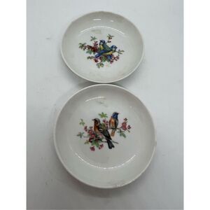 VTG Alka-Bunst Alboth-Kaiser Bavaria 5” Round Decorative Plates with Birds Qty:2